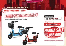 Transmart Obral Sepeda Listrik Rp3 Jutaan
