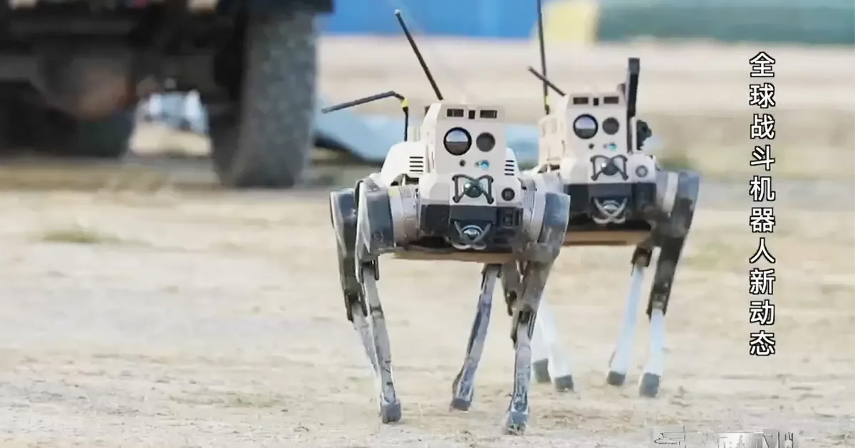 China Pamerkan Robot Tempur “Serigala” dalam Latihan Militer Bersama Pasukan Infanteri