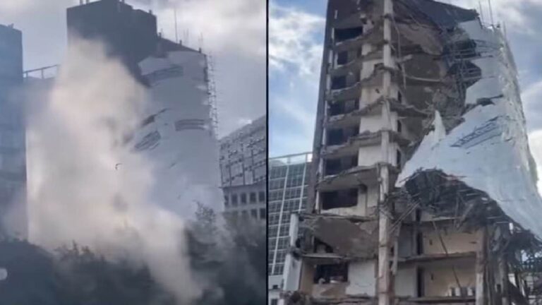 Detik-Detik Runtuhnya Gedung di Manchester City, Ratusan Orang Dievakuasi