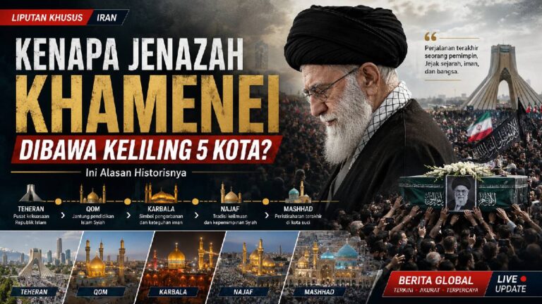 Kenapa Jenazah Khamenei Dibawa Keliling Lima Kota? Mengungkap Makna Historis, Religius, dan Politik di Balik Prosesi Besar Iran