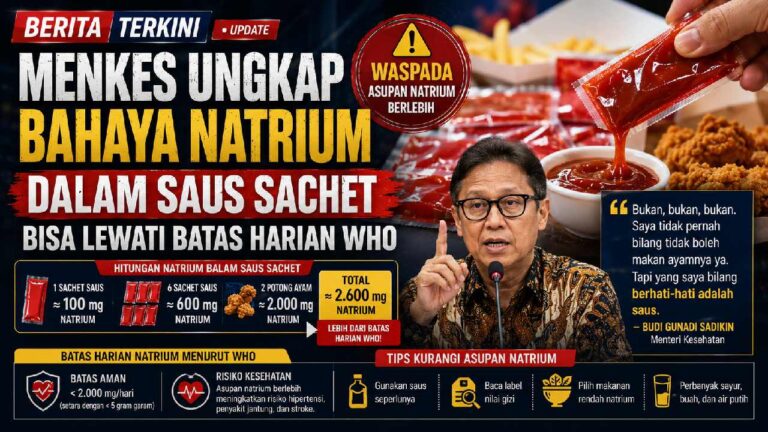 Menkes Ungkap Bahaya Natrium Saus Sachet yang Bisa Melampaui Batas Harian WHO