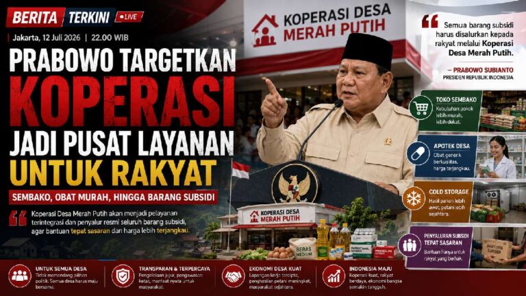 Prabowo Targetkan Koperasi Jadi Pusat Sembako dan Obat Murah