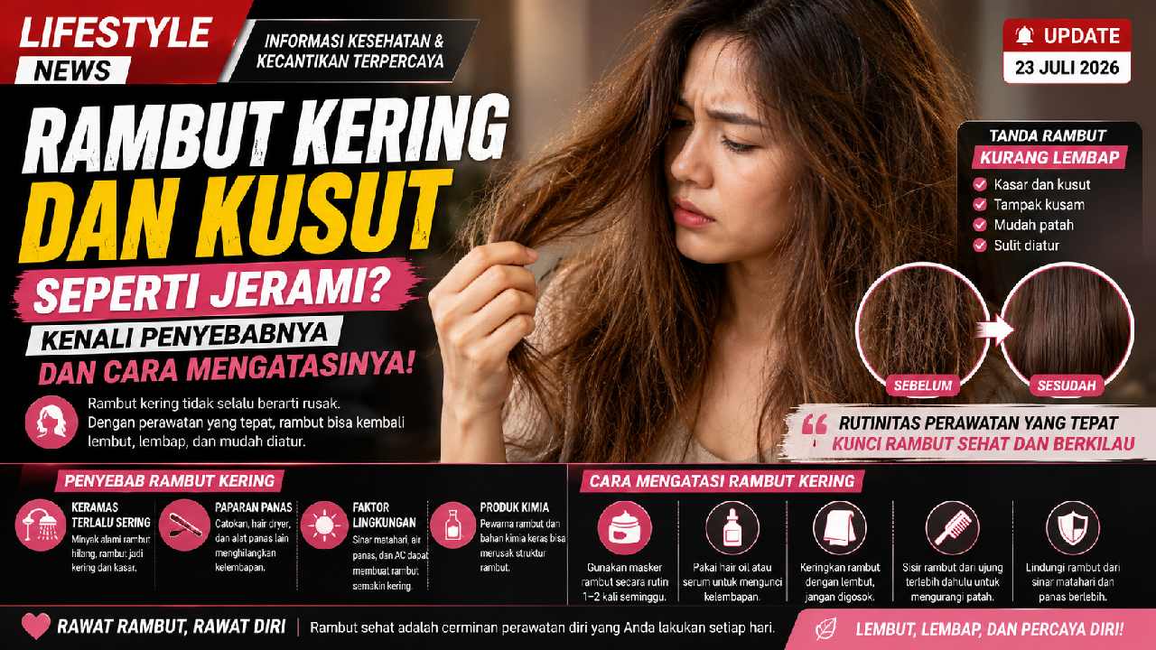 Rambut Kering dan Kusut seperti Jerami, Kenali Penyebab serta Cara Mengatasinya