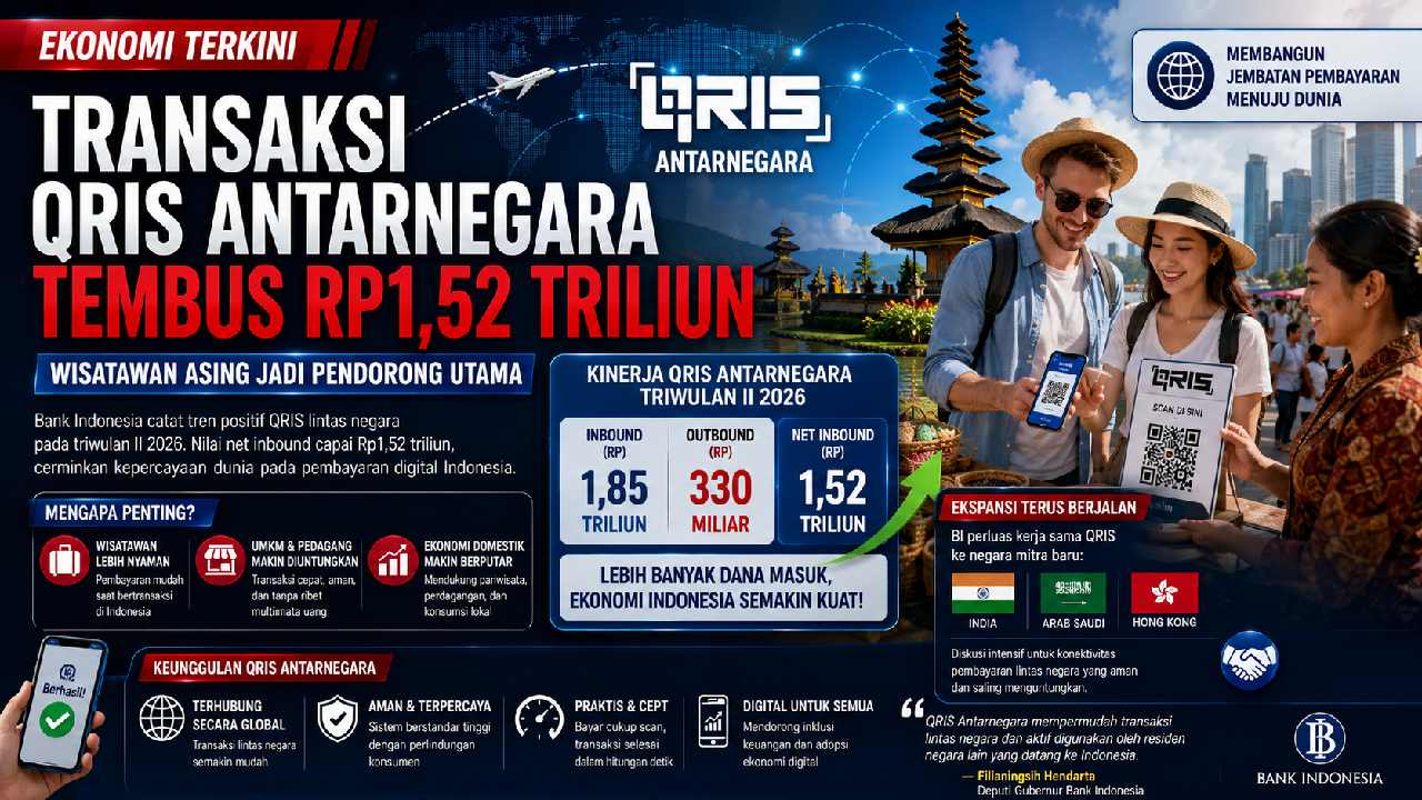 Transaksi QRIS Antarnegara Tembus Rp1,52 Triliun, Wisatawan Asing Dorong Pertumbuhan