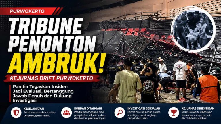 Tribune Penonton Ambruk di Kejurnas Drift Purwokerto, Panitia Janjikan Evaluasi Menyeluruh demi Keselamatan