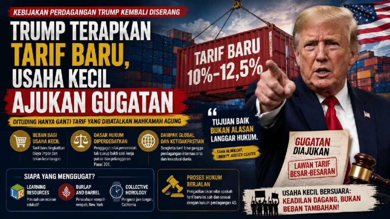 Trump Terapkan Tarif Baru, Usaha Kecil Mengajukan Gugatan ke Pengadilan