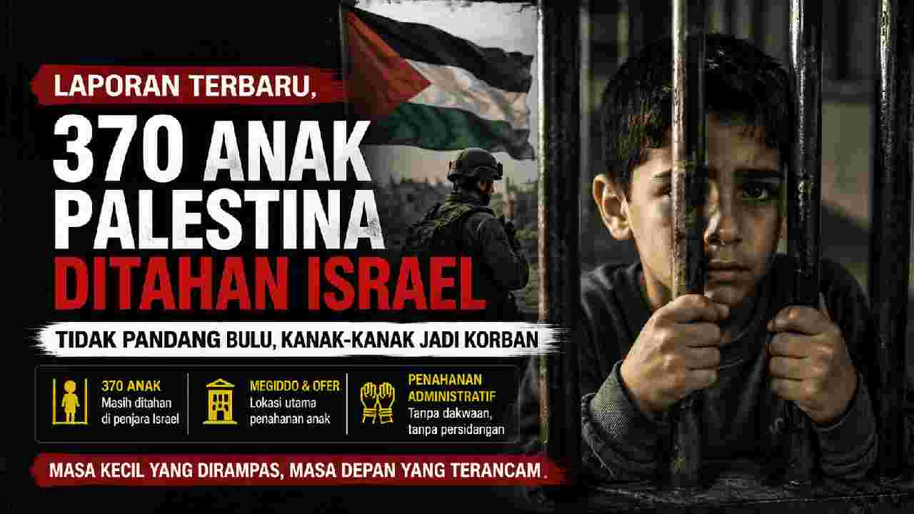 370 Anak Palestina Ditahan Israel, Kekhawatiran atas Hak Anak Menguat