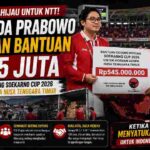 Dari Lapangan Hijau untuk NTT, Prananda Prabowo Serahkan Bantuan Rp545 Juta