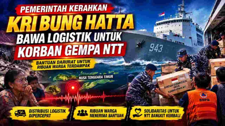 KRI Bung Hatta Bawa Bantuan, Harapan Bergerak Menuju Korban Gempa NTT
