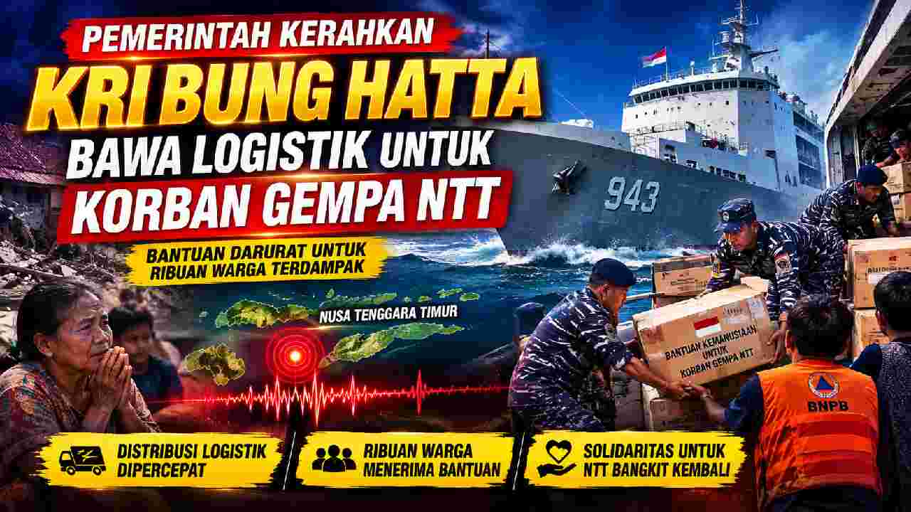 KRI Bung Hatta Bawa Bantuan, Harapan Bergerak Menuju Korban Gempa NTT