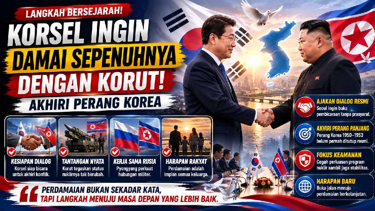 Korea Selatan Buka Jalan Damai dengan Korut, Perang Korea Bisa Berakhir?