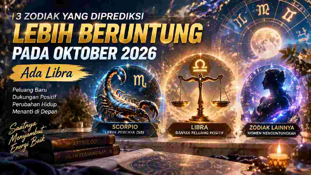 3 Zodiak yang Diprediksi Penuh Keberuntungan pada Oktober 2026, Ada Libra