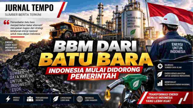 BBM dari Batu Bara Indonesia Mulai Didorong Pemerintah