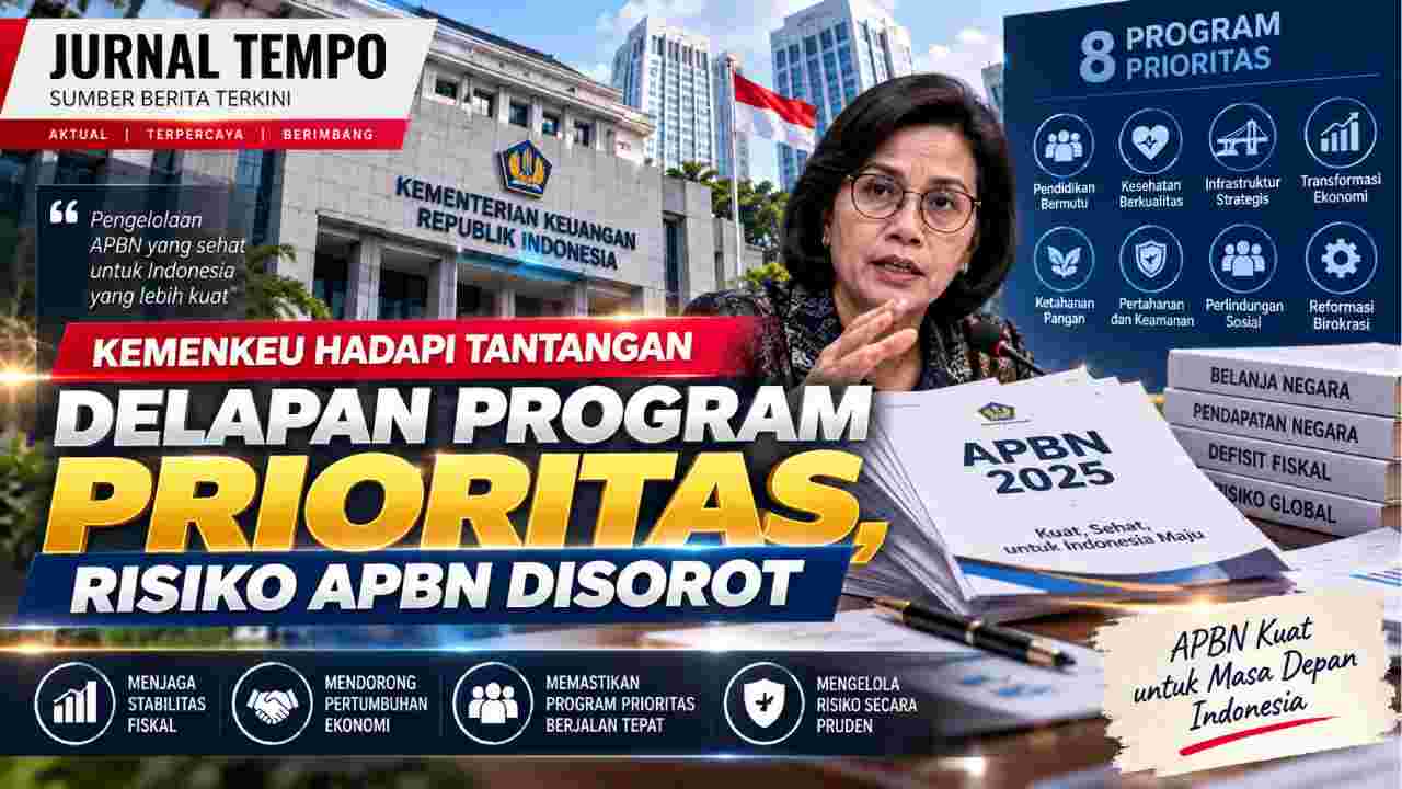 Kemenkeu Hadapi Tantangan Delapan Program Prioritas, Risiko APBN Disorot