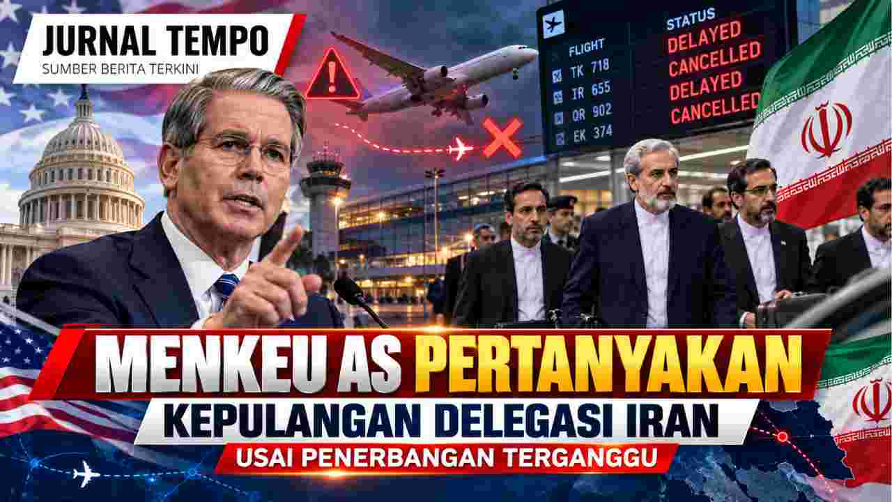 Menkeu AS Pertanyakan Kepulangan Delegasi Iran Usai Penerbangan Terganggu