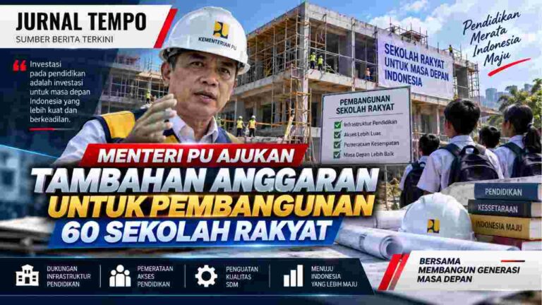 Menteri PU Ajukan Tambahan Anggaran untuk Pembangunan 60 Sekolah Rakyat