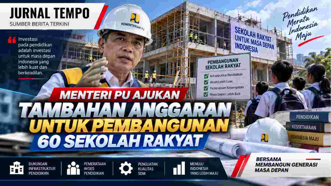 Menteri PU Ajukan Tambahan Anggaran untuk Pembangunan 60 Sekolah Rakyat