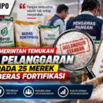 Pemerintah Temukan Tiga Pelanggaran pada 25 Merek Beras Fortifikasi
