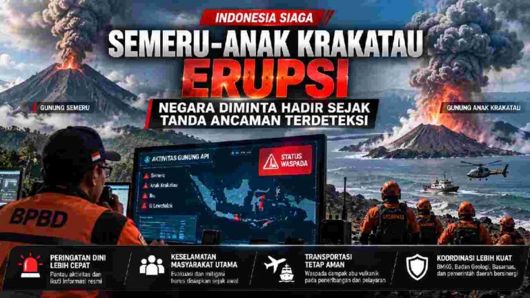 Semeru dan Anak Krakatau Erupsi, Kesiapsiagaan Nasional Jadi Sorotan
