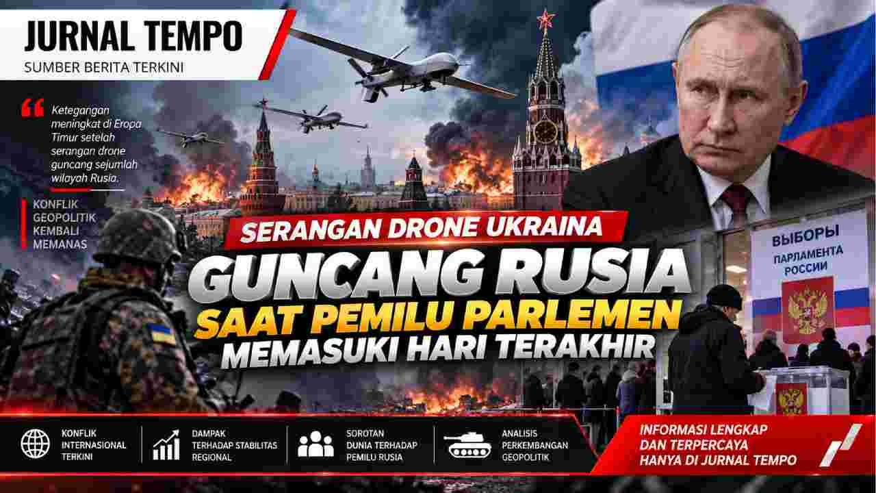 Serangan Drone Ukraina Guncang Rusia saat Pemilu Parlemen Memasuki Hari Terakhir