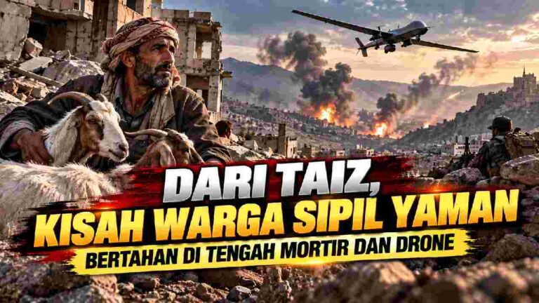 Dari Taiz, Warga Sipil Yaman Bertahan di Tengah Mortir dan Drone