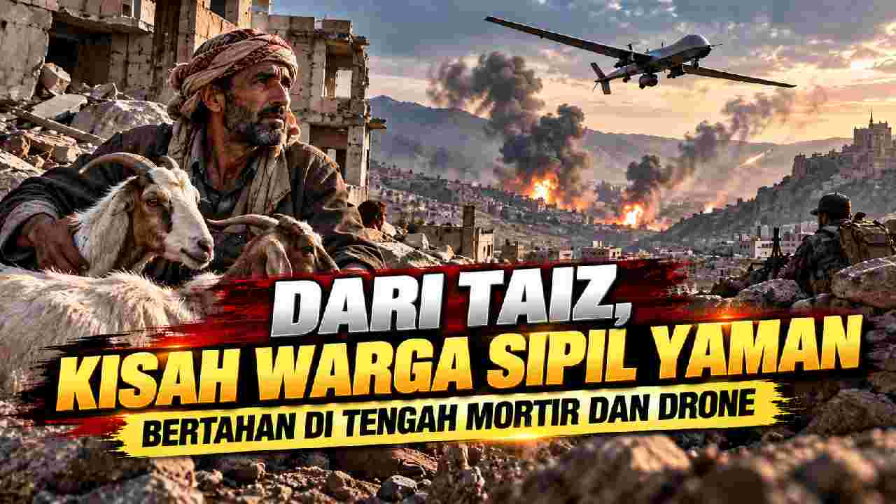 Dari Taiz, Warga Sipil Yaman Bertahan di Tengah Mortir dan Drone