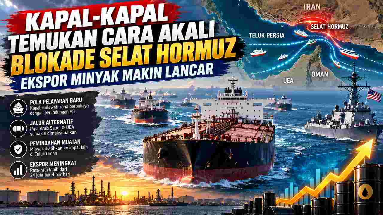 Kapal Tanker Temukan Pola Baru Lewati Hormuz, Ekspor Minyak Kembali Mengalir