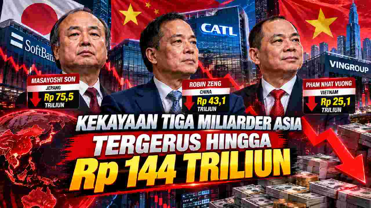 Kekayaan Tiga Miliarder Asia Tergerus Rp144 Triliun, Saham Jadi Pemicu