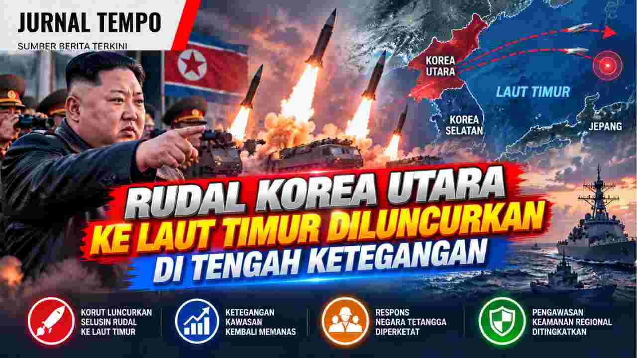 Rudal Korea Utara ke Laut Timur Diluncurkan di Tengah Ketegangan